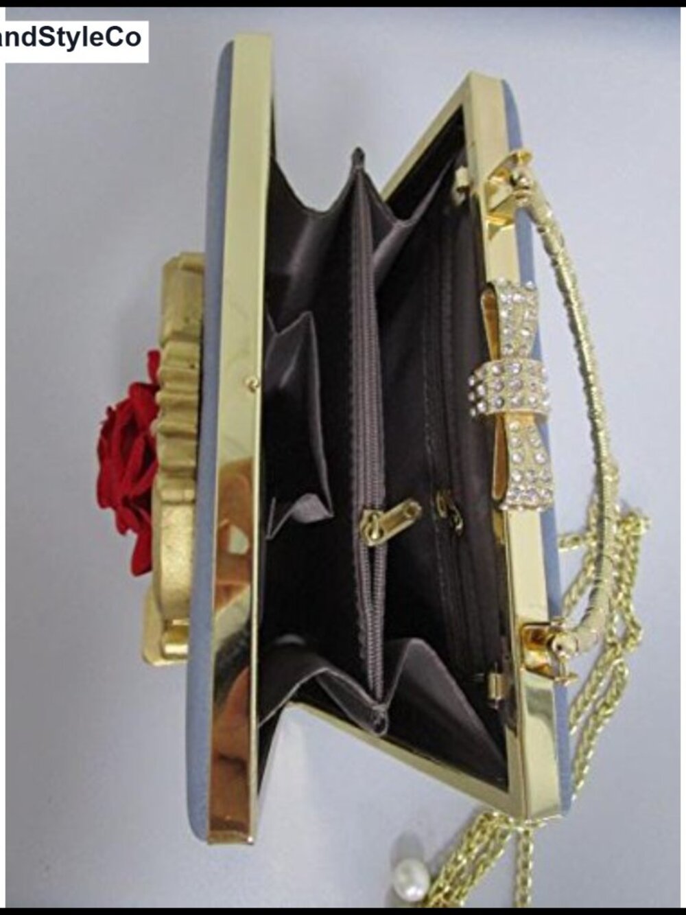 Victorian Gothic Lolita Shoulder Bag Purse Faux Leather Clutch - Picture 2 of 6